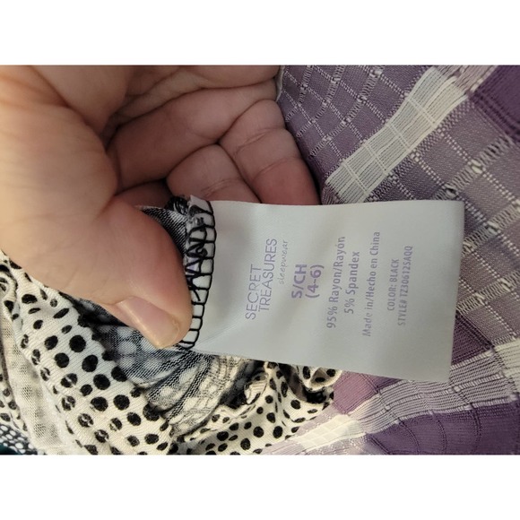Secret Treasures V Neck PJ Nightgown Top Sz S (4/6) - Picture 10 of 11